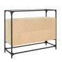Aparador cristal y madera ingeniería roble Sonoma 98x35x81 cm de , Aparadores - Ref: Foro24-846070, Precio: 97,99 €, Descuent...