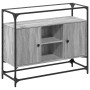 Aparador cristal y madera ingeniería gris Sonoma 98x35x81 cm de , Aparadores - Ref: Foro24-846072, Precio: 93,94 €, Descuento: %