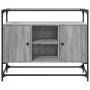 Aparador cristal y madera ingeniería gris Sonoma 98x35x81 cm de , Aparadores - Ref: Foro24-846072, Precio: 92,75 €, Descuento: %