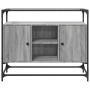 Aparador cristal y madera ingeniería gris Sonoma 98x35x81 cm de , Aparadores - Ref: Foro24-846072, Precio: 93,94 €, Descuento: %