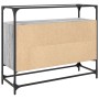 Aparador cristal y madera ingeniería gris Sonoma 98x35x81 cm de , Aparadores - Ref: Foro24-846072, Precio: 93,94 €, Descuento: %