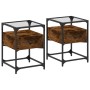 Mesitas noche 2 uds madera ingeniería roble ahumado 40x40x55 cm de , Mesitas de noche - Ref: Foro24-846079, Precio: 83,30 €, ...