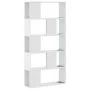 Librería 5 estantes madera ingeniería blanco 80,5x23,5x162,5 cm de , Librerías y estanterías - Ref: Foro24-852771, Precio: 48...