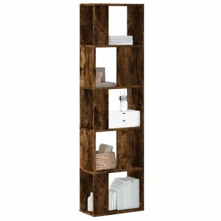 Librería de 5 niveles madera ingeniería roble ahumado de , Librerías y estanterías - Ref: Foro24-852784, Precio: 51,82 €, Des...