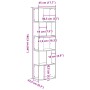 Librería de 5 niveles madera ingeniería roble ahumado de , Librerías y estanterías - Ref: Foro24-852784, Precio: 52,51 €, Des...