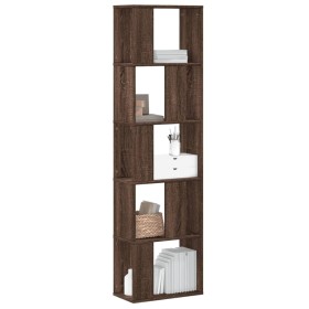 Librería de 5 niveles madera de ingeniería marrón roble de , Librerías y estanterías - Ref: Foro24-852786, Precio: 55,54 €, D...