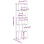 Librería de 5 niveles madera de ingeniería marrón roble de , Librerías y estanterías - Ref: Foro24-852786, Precio: 55,54 €, D...
