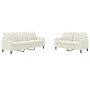 Juego de sofás con cojines 2 piezas terciopelo crema de , Sofás - Ref: Foro24-3278399, Precio: 554,19 €, Descuento: %