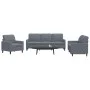 Juego de sofás con cojines 3 piezas terciopelo gris oscuro de , Sofás - Ref: Foro24-3278352, Precio: 609,46 €, Descuento: %