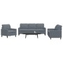 Juego de sofás con cojines 3 piezas terciopelo gris oscuro de , Sofás - Ref: Foro24-3278352, Precio: 618,33 €, Descuento: %