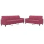 Juego de sofás con cojines 2 piezas terciopelo rojo tinto de , Sofás - Ref: Foro24-3278475, Precio: 508,24 €, Descuento: %