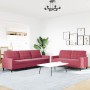 Juego de sofás con cojines 2 piezas terciopelo rojo tinto de , Sofás - Ref: Foro24-3278475, Precio: 516,88 €, Descuento: %
