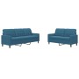 Juego de sofás con cojines 2 piezas terciopelo azul de , Sofás - Ref: Foro24-3278400, Precio: 556,50 €, Descuento: %