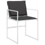 Juego de comedor de jardín 9 pzas con cojines textilene blanco de , Conjuntos de jardín - Ref: Foro24-3295113, Precio: 342,44...