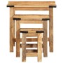 Mesas apilables 3 piezas madera maciza de mango rugosa de , Mesas auxiliares - Ref: Foro24-358502, Precio: 87,91 €, Descuento: %