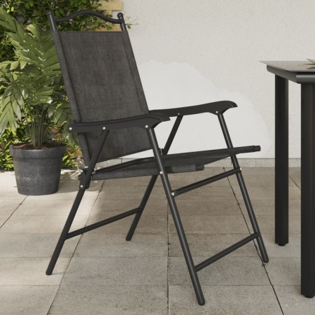 Sillas de jardín plegables 8 uds acero y textileno gris melange de , Sillas de jardín - Ref: Foro24-3157288, Precio: 355,01 €...