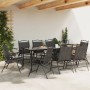 Sillas de jardín plegables 8 uds acero y textileno gris melange de , Sillas de jardín - Ref: Foro24-3157288, Precio: 355,01 €...