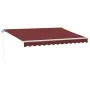 Toldo retráctil manual color burdeos 350x250 cm de , Toldos - Ref: Foro24-3215226, Precio: 459,34 €, Descuento: %