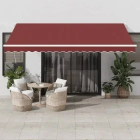 Toldo retráctil manual burdeos 450x300 cm de , Toldos - Ref: Foro24-3215224, Precio: 390,30 €, Descuento: %
