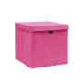 Cajas de almacenamiento con tapas 10 uds 28x28x28 cm rosa de vidaXL, Cestas para almacenaje - Ref: Foro24-325206, Precio: 54,...