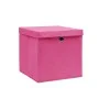 Cajas de almacenamiento con tapas 10 uds 28x28x28 cm rosa de vidaXL, Cestas para almacenaje - Ref: Foro24-325206, Precio: 53,...