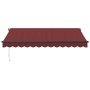 Toldo retráctil manual con luces LED burdeos 350x250 cm de , Toldos - Ref: Foro24-3215337, Precio: 267,92 €, Descuento: %
