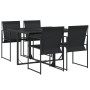 Juego de comedor para jardín 5 piezas textilene negro de , Conjuntos de jardín - Ref: Foro24-3295118, Precio: 226,48 €, Descu...