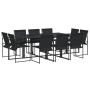 Juego de comedor de jardín 11 piezas textileno negro de , Conjuntos de jardín - Ref: Foro24-3295124, Precio: 452,71 €, Descue...