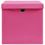 Cajas de almacenamiento con tapas 10 uds 28x28x28 cm rosa de vidaXL, Cestas para almacenaje - Ref: Foro24-325206, Precio: 54,...