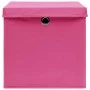 Cajas de almacenamiento con tapas 10 uds 28x28x28 cm rosa de vidaXL, Cestas para almacenaje - Ref: Foro24-325206, Precio: 53,...