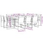 Juego de comedor de jardín 11 piezas textileno negro de , Conjuntos de jardín - Ref: Foro24-3295124, Precio: 452,71 €, Descue...
