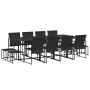 Juego de comedor de jardín 13 piezas textileno negro de , Conjuntos de jardín - Ref: Foro24-3295130, Precio: 545,18 €, Descue...