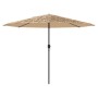 Sombrilla de jardín con poste de acero marrón 388x388x248 cm de , Sombrillas - Ref: Foro24-4005113, Precio: 154,95 €, Descuen...