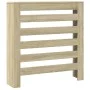 Cubierta de radiador madera ingeniería roble Sonoma 78x20x82 cm de , Accesorios para radiadores de calefacción - Ref: Foro24-...
