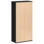 Estantería de madera de ingeniería negra 50x25x105 cm de , Librerías y estanterías - Ref: Foro24-852790, Precio: 59,83 €, Des...