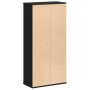 Estantería de madera de ingeniería negra 50x25x105 cm de , Librerías y estanterías - Ref: Foro24-852790, Precio: 60,78 €, Des...