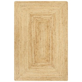 Alfombra de yute tejida a mano natural 80x160 cm en Alfombras | Comprar online en Foru.es