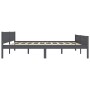 Estructura de cama de madera maciza de pino gris 200x200 cm de vidaXL, Camas y somieres - Ref: Foro24-322130, Precio: 137,50 ...