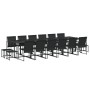 Juego de comedor de jardín 17 piezas textileno negro de , Conjuntos de jardín - Ref: Foro24-3295132, Precio: 795,09 €, Descue...