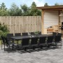 Juego de comedor de jardín 15 piezas textileno negro de , Conjuntos de jardín - Ref: Foro24-3295126, Precio: 709,52 €, Descue...