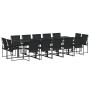 Juego de comedor de jardín 15 piezas textileno negro de , Conjuntos de jardín - Ref: Foro24-3295126, Precio: 709,52 €, Descue...
