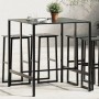 Mesa alta de bar acero recubrimiento polvo negro 100x100x110 cm de , Mesas de jardín - Ref: Foro24-4009269, Precio: 192,72 €,...