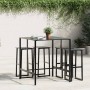 Mesa alta de bar acero recubrimiento polvo negro 100x100x110 cm de , Mesas de jardín - Ref: Foro24-4009269, Precio: 192,72 €,...
