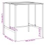 Mesa alta de bar acero recubrimiento polvo negro 100x100x110 cm de , Mesas de jardín - Ref: Foro24-4009269, Precio: 192,72 €,...