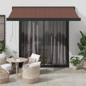 Toldo retráctil manual marrón 300x250 cm de , Toldos - Ref: Foro24-3215723, Precio: 422,87 €, Descuento: %