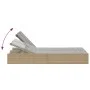 Doppel-Liegestuhl mit beigen Kunststoff-Rattan-Kissen. von , Liegen - Ref: Foro24-368631, Preis: 278,58 €, Rabatt: %