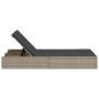 Tumbona doble con cojines ratán sintético gris claro de , Tumbonas - Ref: Foro24-368633, Precio: 269,12 €, Descuento: %