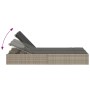 Tumbona doble con cojines ratán sintético gris claro de , Tumbonas - Ref: Foro24-368633, Precio: 269,12 €, Descuento: %
