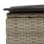 Tumbona doble con cojines ratán sintético gris claro de , Tumbonas - Ref: Foro24-368633, Precio: 269,12 €, Descuento: %