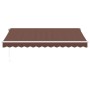 Toldo retráctil manual con luz LED marrón 350x250 cm de , Toldos - Ref: Foro24-3215377, Precio: 277,95 €, Descuento: %